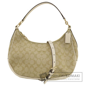 COACH コーチ F58288 シグネチャー 2WAY ショルダーバッグ PVC レディース 中古