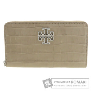 Tory Burch Tory Burch Logo motif long wallet ( change purse . equipped ) leather lady's used 