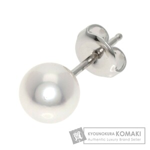 MIKIMOTO ミキモト アコヤパール 真珠 片方のみ ピアス K18ホワイトゴールド レディース 中古