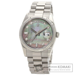 ROLEX ロレックス 118239NA デイデイト 10P ダイヤモンド 腕時計 K18ホワイトゴールド K18WG メンズ 中古