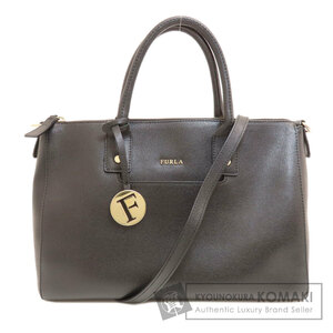 Furla フルラ ロゴ金具 2WAY ハンドバッグ PVC レディース 中古