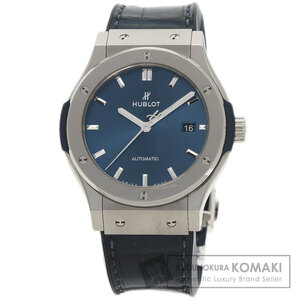 HUBLOT ウブロ 542.NX.7170.LR クラシックフュージョン チタニウム ブルー 腕時計 チタニウム ラバー メンズ 中古