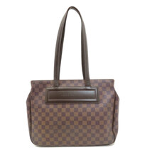 LOUIS VUITTON ルイヴィトン パリオリPM ダミエ エベヌ トートバッグ ダミエキャンバス レディース 中古_画像2