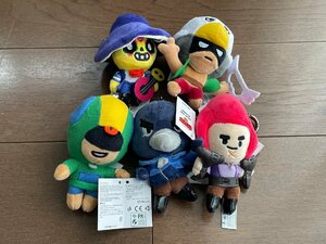 【公式ライセンス商品】Brawl Stars ぬいぐるみキーホルダー 5個セット【コルト・ボウ・ポコ・レオン・クロウ】