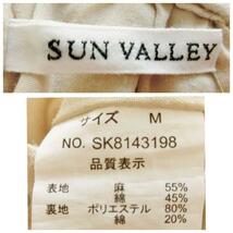 美品！サンバレー SUN VALLEY 　麻綿生成りガウチョパンツ　裏地付き　M_画像9