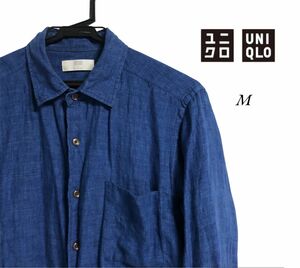 UNIQLO プレミアムリネンシャツ　長袖シャツ