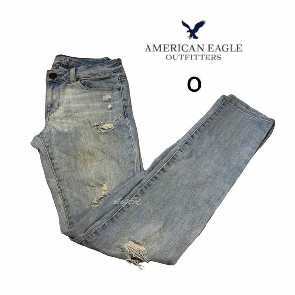 American eagle ダメージデニム スキニーストレッチ