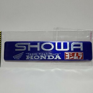 ヨシムラ YOSHIMURA HONDA SHOWA 銀 ブルー 耐熱アルミステッカー 【即決】【送料無料】r