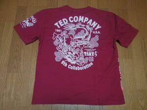 244-31/Ted Company/テッドカンパニー/TEDMAN/テッドマン/Tシャツ/44/エンジ系