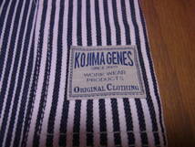 244-170/良品/KOJIMA GENES/児島ジーンズ/クレイジー切替/ヒッコリー/ペインターパンツ/W38_画像4