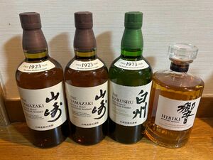 未開封品★SUNTORY 山崎NV700ml×2本＋白州NV700ml＋響ジャパニーズハーモニー700ml　計4本 