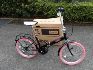 生産終了品　オオトモ自転車　レイチェル　折り畳み　２０インチ　デッドストック　カラータイヤ　外装６段変速