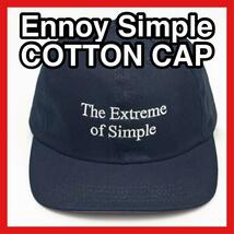 未使用　ENNOY COTTON CAP NAVY エンノイ キャップ　ネイビー_画像1