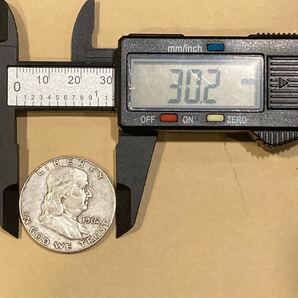 1円スタート アメリカ銀貨 ハーフダラー ウォーキングリバティー1945 フランクリン1962 2枚セットの画像5