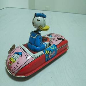 Linemar Tin Windup Disney Donald Duck The Driver ラインマー ゼンマイ稼働 ドナルドダック ザ・ドライバーの画像4