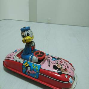 Linemar Tin Windup Disney Donald Duck The Driver ラインマー ゼンマイ動作 ドナルドダック ザ・ドライバーの画像4