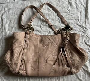 COACH Coach shoulder .. bag peach color pink service price leather high class type 