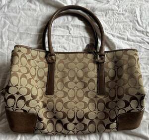 COACH Coach handbag tote bag leather signature long-term keeping goods 
