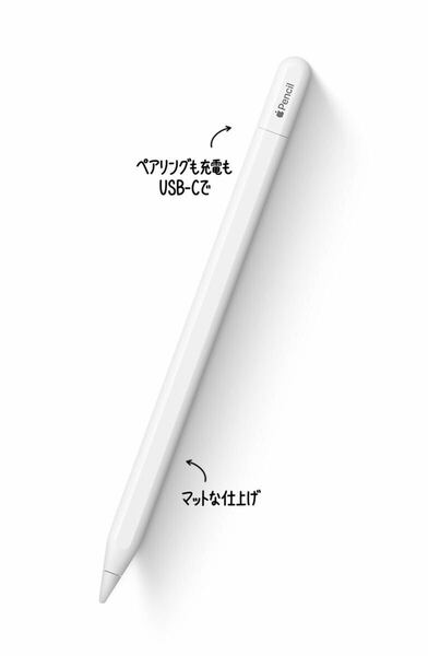 新品未開封！アップルペンシル Apple iPad ペン Pencil タッチペン USB充電式 超高感度 極細 傾き感知 