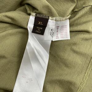 美品 LOUIS VUITTON ルイヴィトン Tシャツ ロゴ グリーン 半袖 イタリア製 メンズ XLの画像6