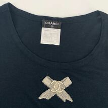 CHANEL シャネル Tシャツ リボン ココマーク レディース フランス製_画像3