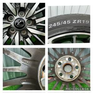 ★美品!★レクサス LS460 LS600 Fスポーツ 19インチ BBS RV748 245/45ZR19 19X8J+35 2021年 PCD120 ホイール タイヤ 4本 セット。。。の画像10