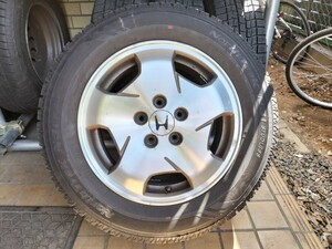 ホンダ純正ホイール エンケイ製 16インチ 6.5J ＋55 PCD114.3 5穴 205/65R16スタッドレス HONDA オデッセイ ENKEI