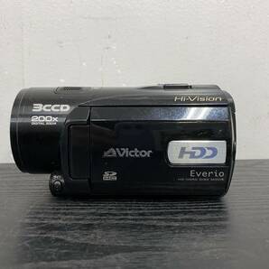 VV58 ビデオカメラ 映像家電 ビクター Victor Everio GZ-HD3-B 200x FAR ハイビジョンカメラの画像3