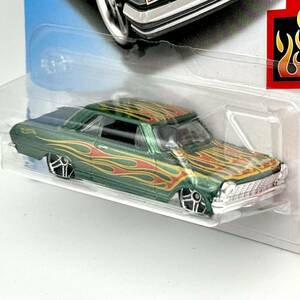 【HW】’63 シェビー Ⅱ (緑) 2018 BASIC Chevy 2 Nova HotWheels ホットウィール