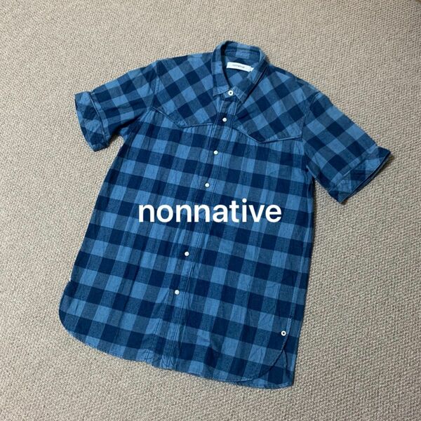 ノンネイティブ nonnative ネルシャツ 半袖 メンズ 1 