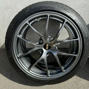 タイヤホイールセット(BBS、RI-A、ダイヤモンドブラック18+9.0J+45、Michelin pilot sport4、245/40/18）wrx s4に装着 ホイールナットなしの画像1