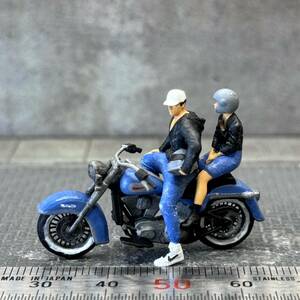 [HS-146] 1/64 Мужчины и женские велосипедные велосипедные фигура Миниатюра мини-автомобиль диорамика Томика едут по масштабам Harley