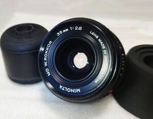 ★希少！極上★MINOLTA ミノルタ MD W.ROKKOR 35mm F2.8★完動品★