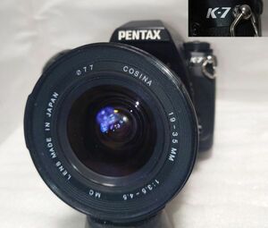 ** super-beauty goods! lens set **PENTAX Pentax K-7 19-35mm* working properly goods *