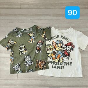 パウパトロール　90 キッズ 半袖 Tシャツ キャラクター　2枚セット