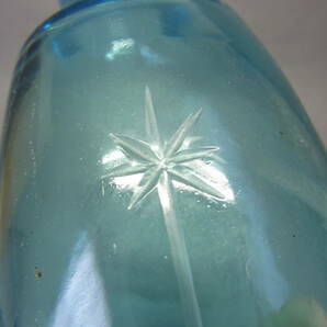 ◆聚◆ 昭和レトロ・酒器・切子・水色のガラス徳利・ガラス瓶の画像6