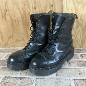 [4-236]ドクターマーチン Dr.Martens 10ホール クレイジーボム 厚底ブーツ UK8？ 10hole 