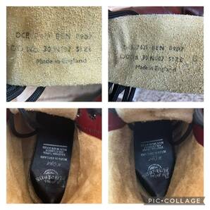 [4-249] 【希少】ドクターマーチン Dr.Martens イングランド製10ホール クレイジーボム チェリーレッド UK8？ 27cm相当の画像7