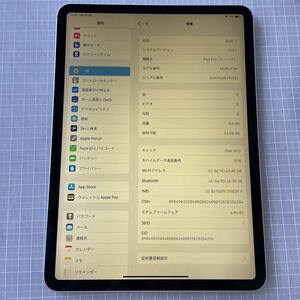 Apple iPad Pro 11インチ(第1世代) 64GB Wi-Fi＋Cellular A1934(MU0U2J/A)シルバー 画面シミ、表示黄　JXIPAD