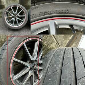 中古 トヨタ プリウスG's 純正アルミホイール タイヤ付 18インチ 225/40R18 7.5J+50 5H PCD100 ポテンザRE003 RE004の画像2