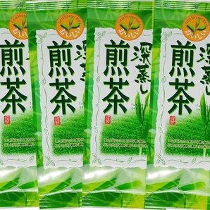 鹿児島県産 深蒸し茶 煎茶100g　4袋セット/送料無料 新品 日本茶 緑茶 宇治茶 お茶 葉 業務用 お徳用 お得用 お茶葉 国産 ギフト