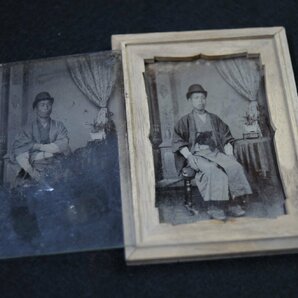 1-3486【ガラス写真/古写真】明治期30年 人物 歴史研究用 貴重資料 2枚の画像6