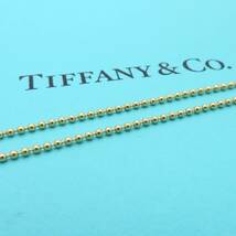 【送料無料】 未使用 Tiffany&Co. ティファニー イエロー ゴールド ミディアム ビーズ ネックレス チェーン 46cm 750 K18 HA5_画像2