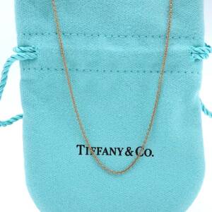 【送料無料】 未使用 希少 Tiffany&Co. ティファニー ローズ ゴールド チェーン ネックレス 40cm AU750 K18 ピンク RP21