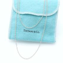 【送料無料】希少 美品 Tiffany&Co. ティファニー ダブル チェーン ロング シルバー ネックレス SV925 長さ調節可 2連 41㎝ 79㎝ MA8_画像1