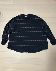 seesee super big border ls tee sizeL see see シーシー