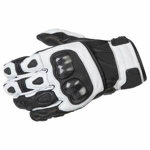 * postage 198 jpy *... cow leather bike glove * protect * Short white 02XL certainly . leather quality 