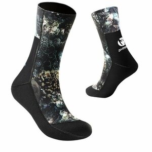 M Camouflage-5 мм Finsox Diving Nops Men's Ladies Ladies Opeoplane Slide Slide Dive Dive Dive оба помощи