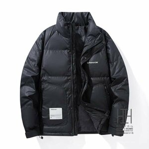 2xl Black Down Jacket Мужская глянцевая кожа модная теплая зимняя одежда?