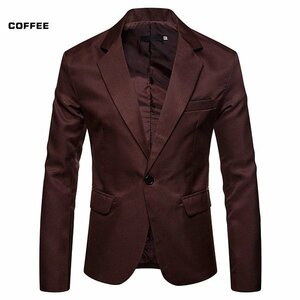 L コーヒー テーラード ジャケット メンズ レギュラー 全8色 紳士服 ビジネス スーツ カジュアル コスプレ用 パーティー